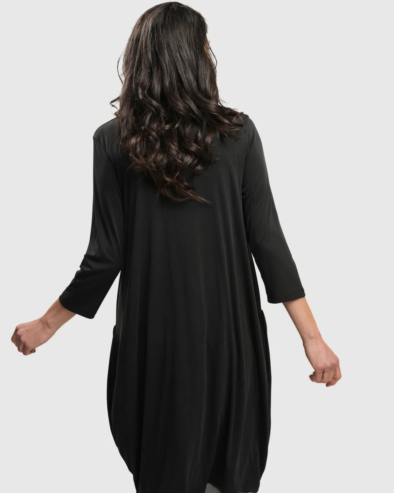 Women Alembika Jackets<Essential Draped Cocoon Jacket, Charcoal