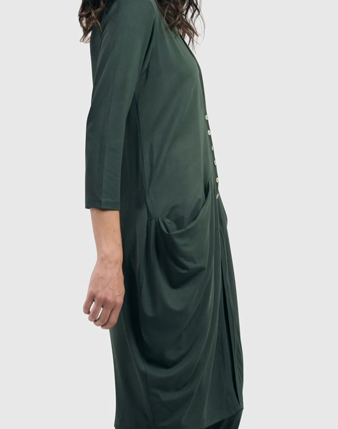 Women Alembika Jackets<Essential Draped Cocoon Jacket, Green
