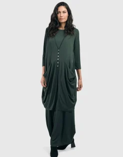 Women Alembika Jackets<Essential Draped Cocoon Jacket, Green