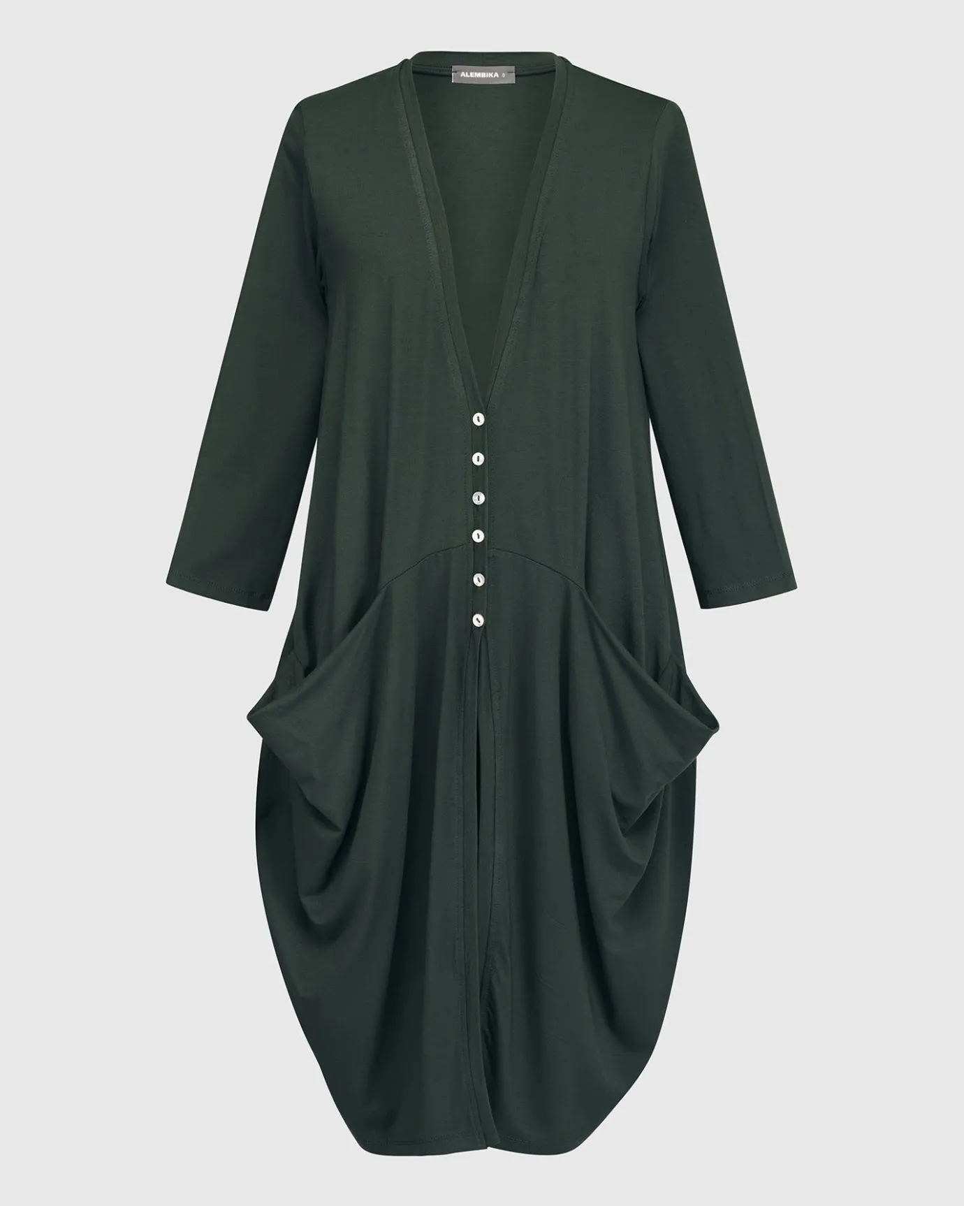 Women Alembika Jackets<Essential Draped Cocoon Jacket, Green