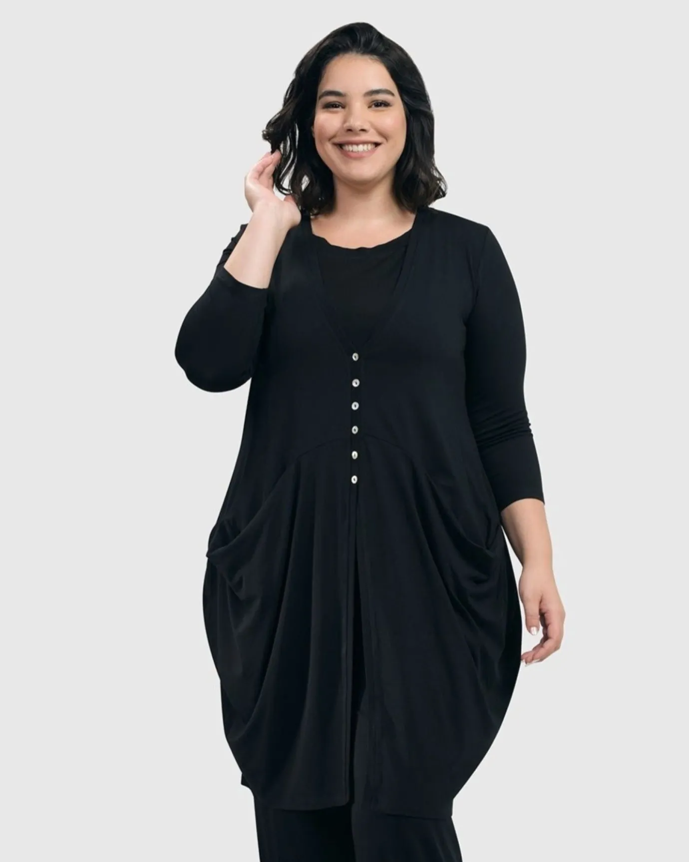 Women Alembika Jackets<Essential Draped Cocoon Jacket, Black