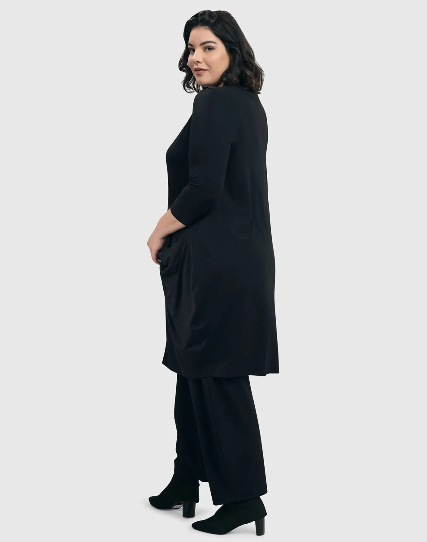 Women Alembika Jackets<Essential Draped Cocoon Jacket, Black