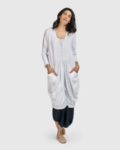 Women Alembika Jackets<Essential Draped Cocoon Jacket, White