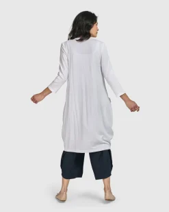 Women Alembika Jackets<Essential Draped Cocoon Jacket, White