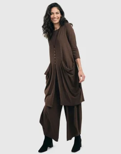 Women Alembika Jackets<Essential Draped Cocoon Jacket, Coffee