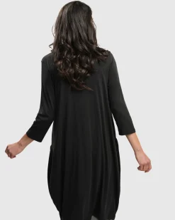 Women Alembika Plus<Essential Draped Cocoon Jacket, Charcoal