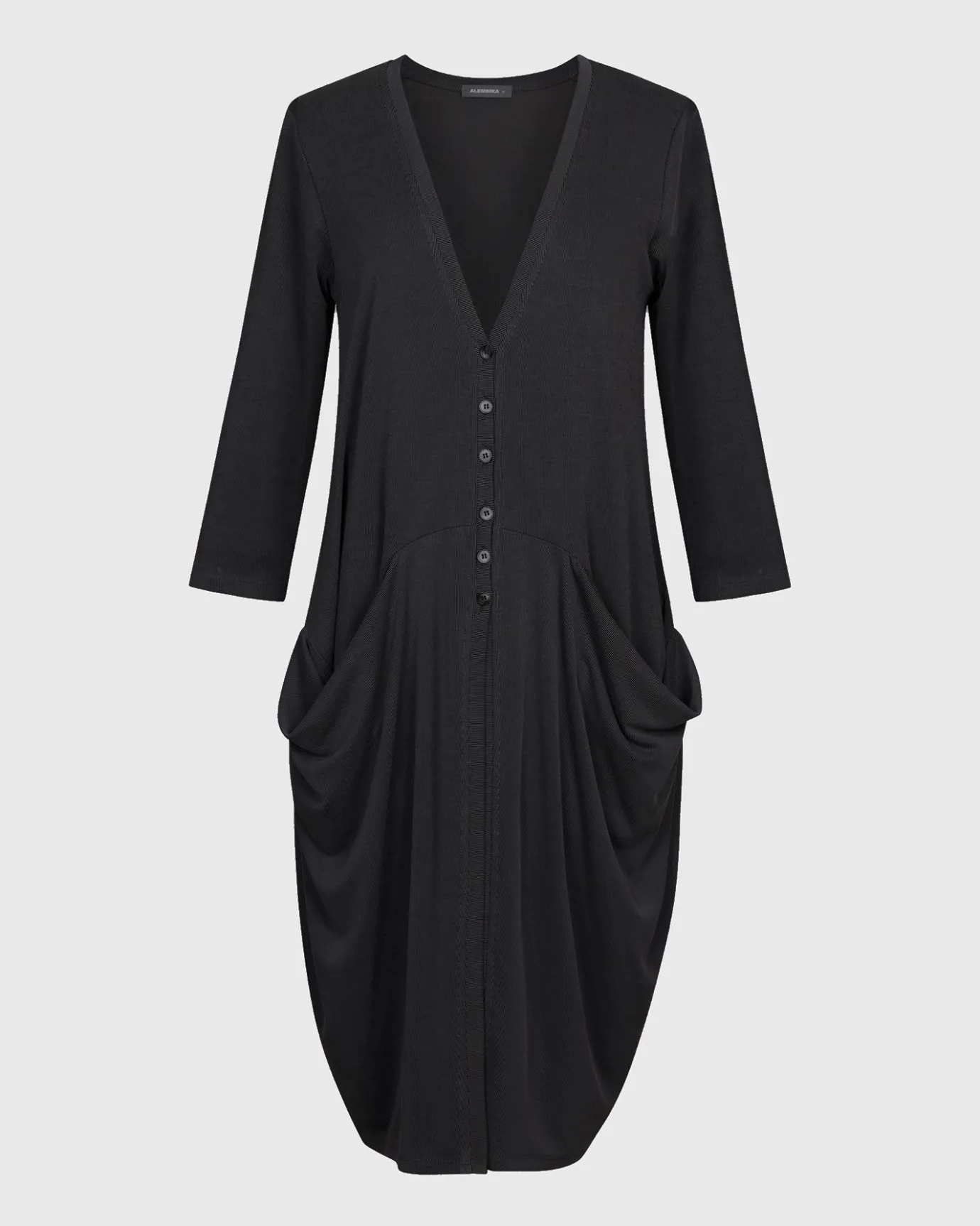 Women Alembika Plus<Essential Draped Cocoon Jacket, Charcoal