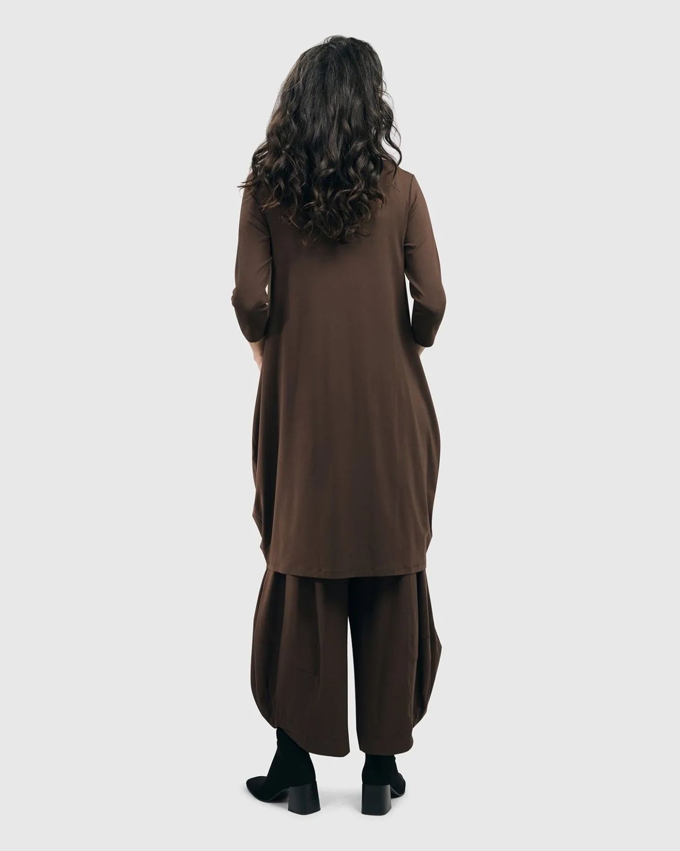 Women Alembika Plus<Essential Draped Cocoon Jacket, Coffee