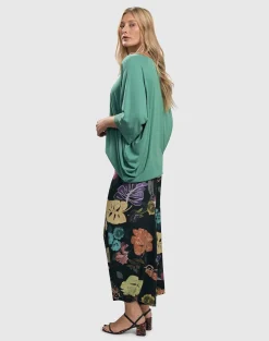 Women Alembika Plus<Essential Favorite Cupro Blouson Top, Seafoam