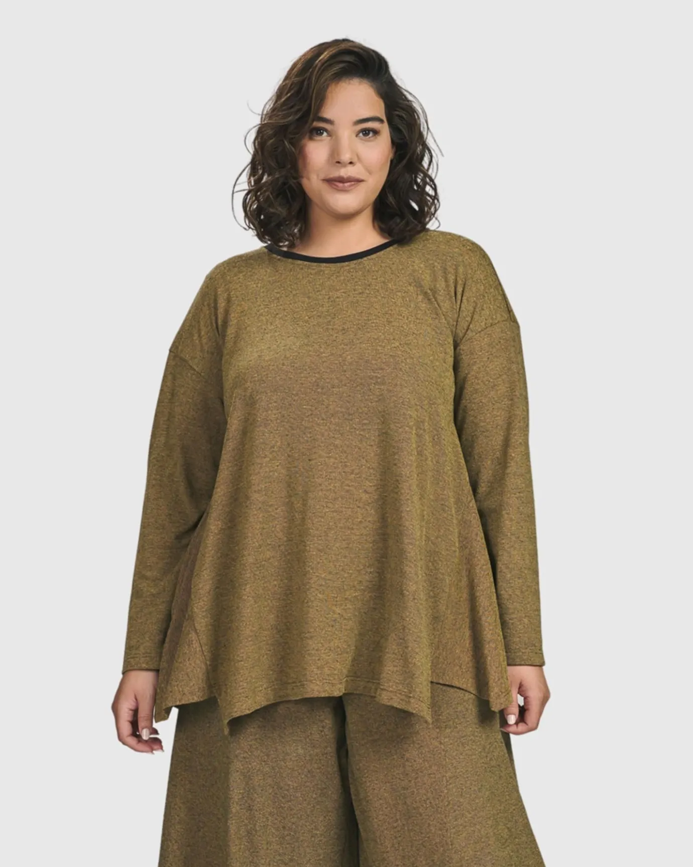 Women Alembika Plus<Essential Flared Top, Honey