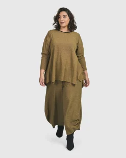 Women Alembika Plus<Essential Flared Top, Honey