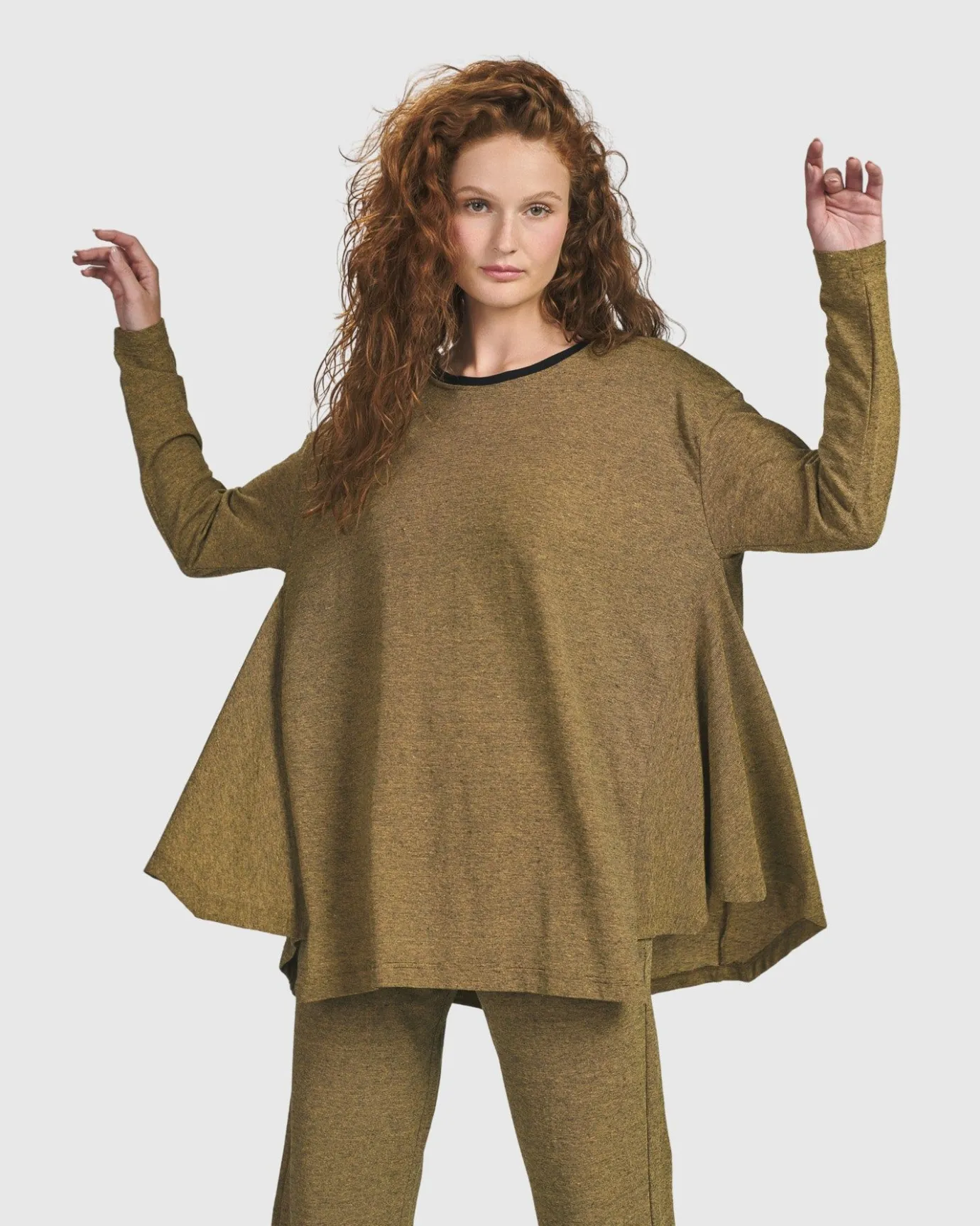 Women Alembika Plus<Essential Flared Top, Honey