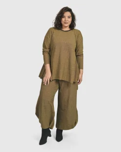 Women Alembika Plus<Essential Flared Top, Honey