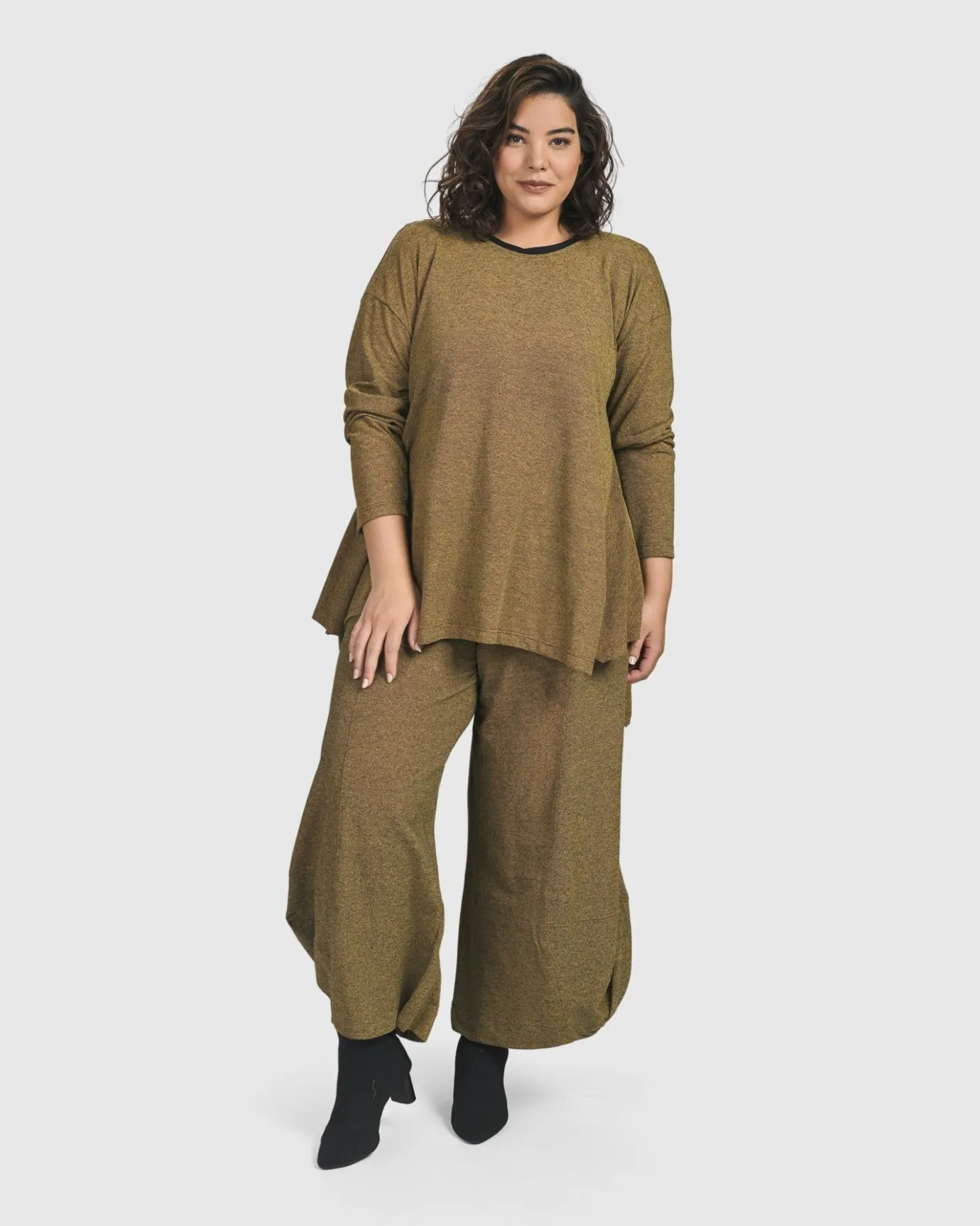 Women Alembika Plus<Essential Flared Top, Honey