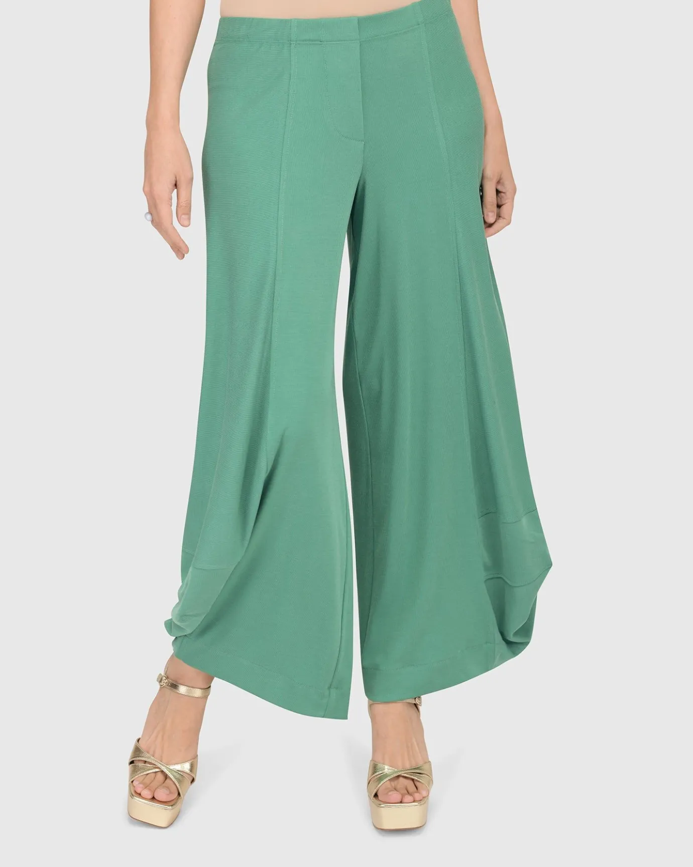 Women Alembika Plus<Essential Go-To Cupro Punto Pants, Seafoam
