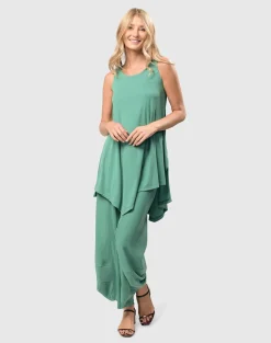 Women Alembika Plus<Essential Go-To Cupro Punto Pants, Seafoam