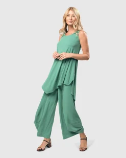 Women Alembika Pants & Skirts<Essential Go-To Cupro Punto Pants, Seafoam