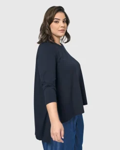 Women Alembika Tops & Tunics<Essential Hi-Lo Top, Navy