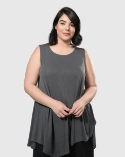Women Alembika Tops & Tunics<Essential Joy Sleeveless Tunic Top, Grey
