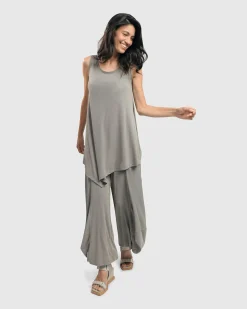 Women Alembika Plus<Essential Joy Sleeveless Tunic Top, Fog