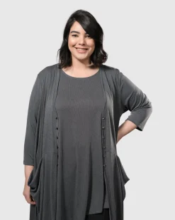 Women Alembika Plus<Essential Joy Sleeveless Tunic Top, Grey