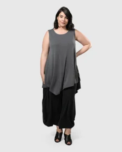 Women Alembika Plus<Essential Joy Sleeveless Tunic Top, Grey
