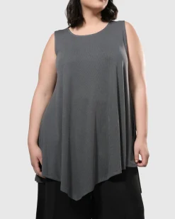 Women Alembika Plus<Essential Joy Sleeveless Tunic Top, Grey