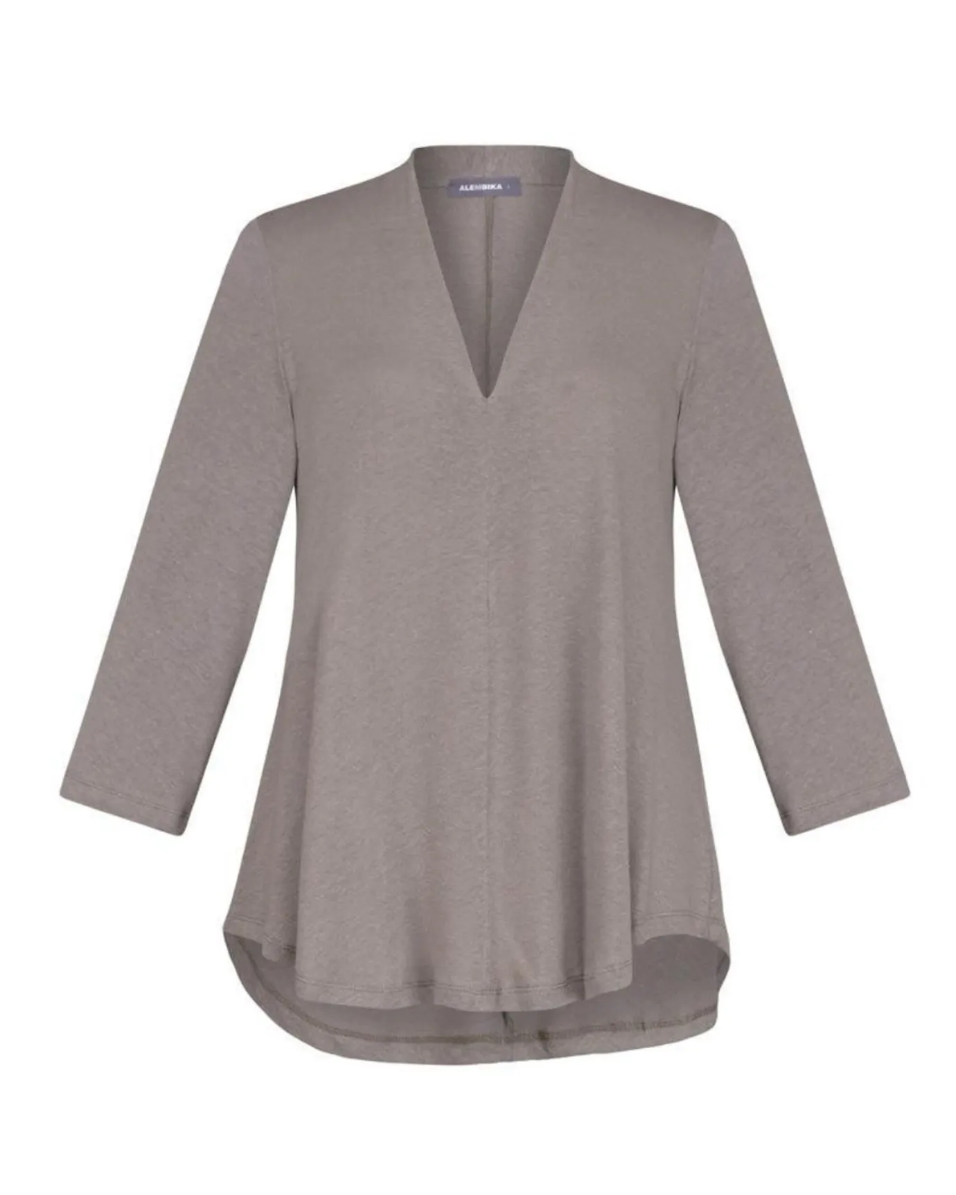 Women Alembika Plus<Essential Linen V-Neck Top, Sage