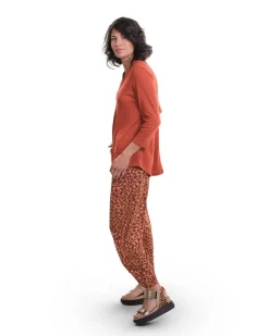 Women Alembika Plus<Essential Linen V-Neck Top, Orange