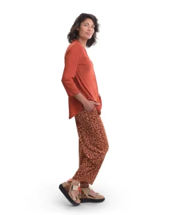 Women Alembika Plus<Essential Linen V-Neck Top, Orange