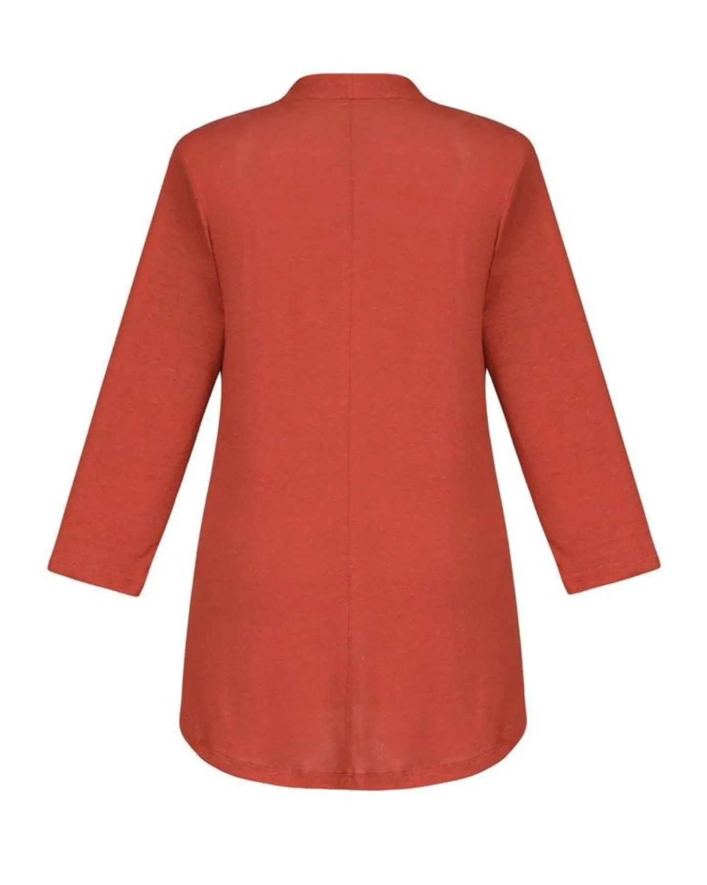 Women Alembika Plus<Essential Linen V-Neck Top, Orange