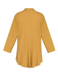Women Alembika Plus<Essential Linen V-Neck Top, Yellow