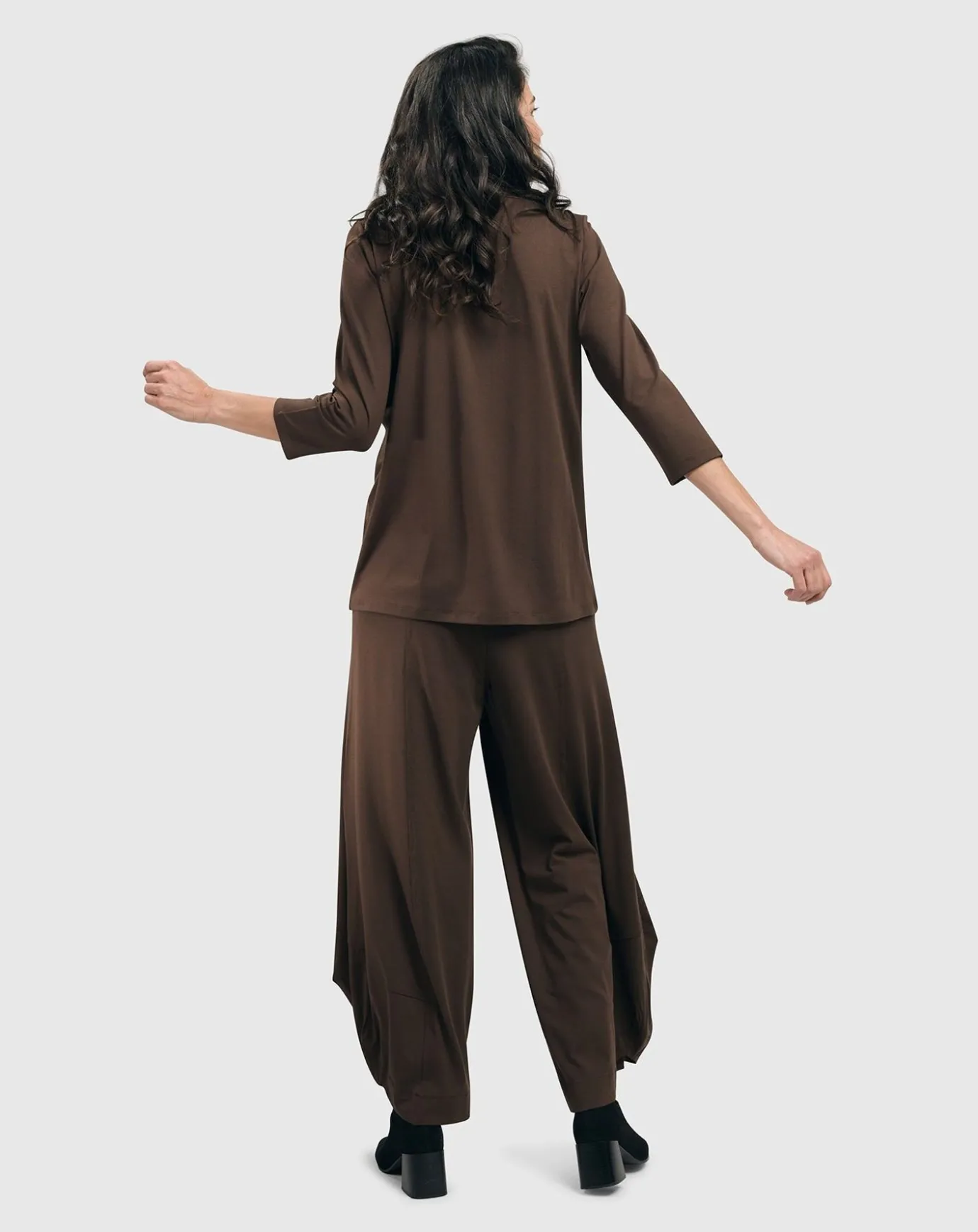 Women Alembika Plus<Essential Mockneck Top, Coffee