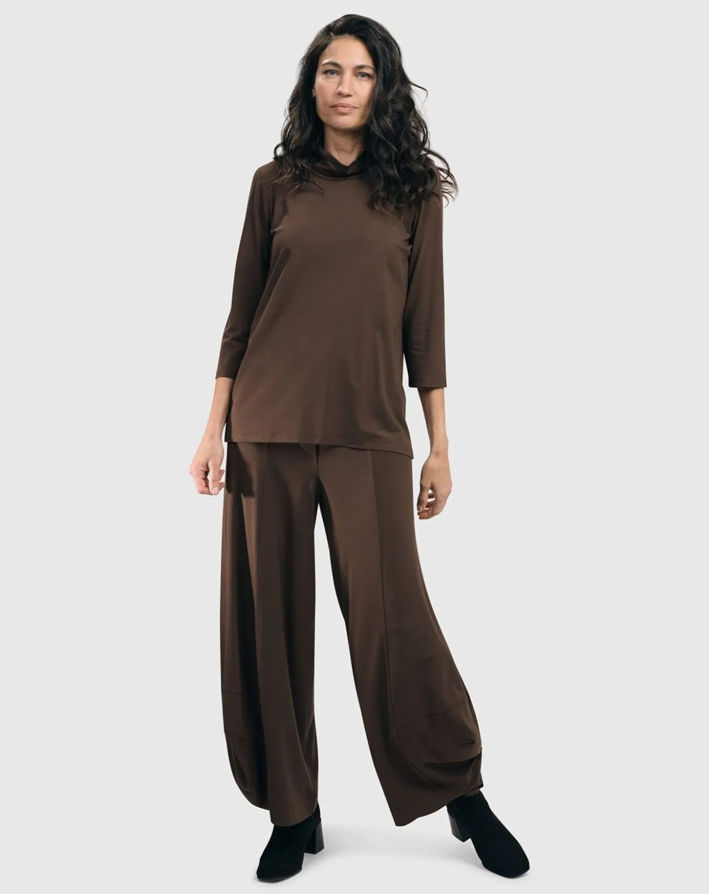 Women Alembika Tops & Tunics<Essential Mockneck Top, Coffee