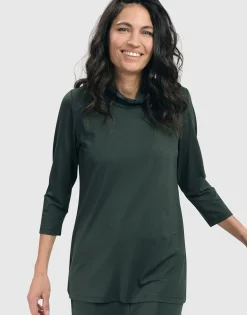 Women Alembika Tops & Tunics<Essential Mockneck Top, Green