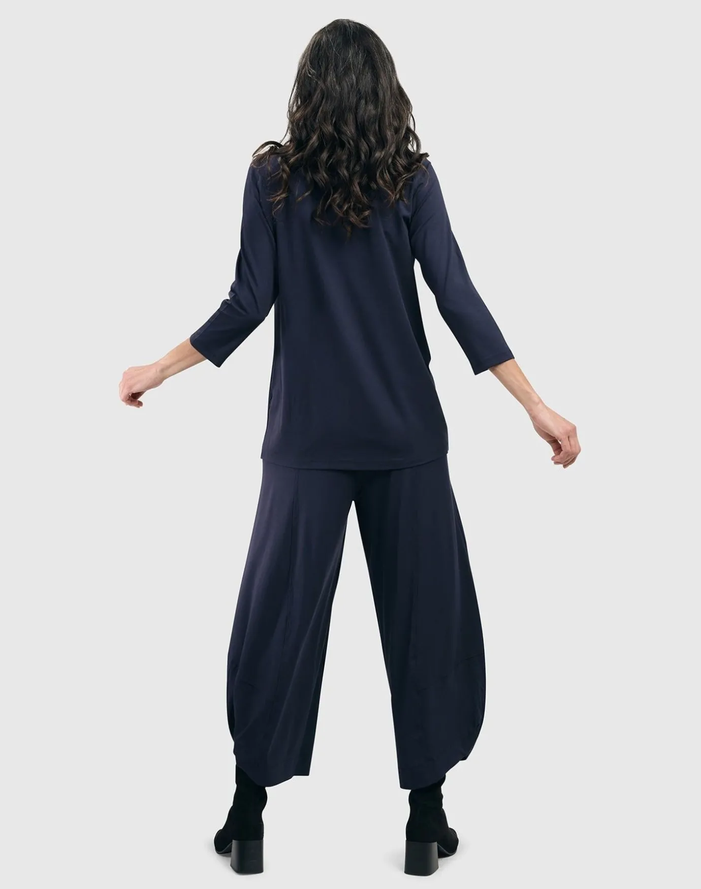 Women Alembika Plus<Essential Mockneck Top, Navy