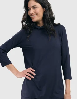 Women Alembika Tops & Tunics<Essential Mockneck Top, Navy