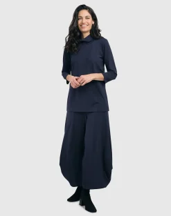 Women Alembika Tops & Tunics<Essential Mockneck Top, Navy