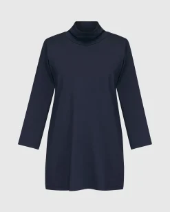 Women Alembika Tops & Tunics<Essential Mockneck Top, Navy