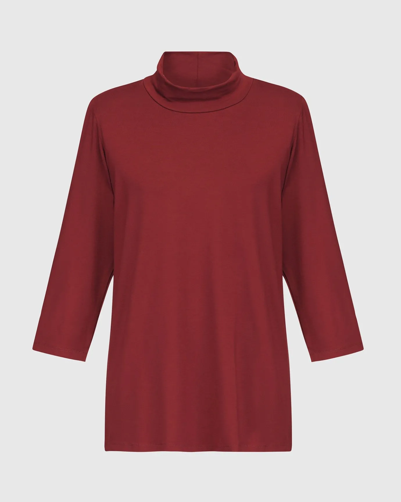Women Alembika Plus<Essential Mockneck Top, Plum