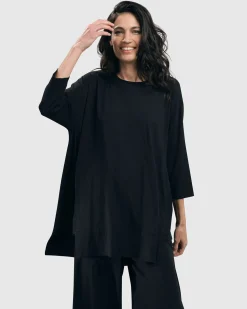 Women Alembika Tops & Tunics<Essential Oversized Trapeze Top, Black