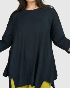 Women Alembika Plus<Essential Oversized Trapeze Top, Ocean