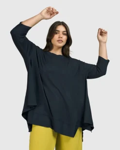 Women Alembika Plus<Essential Oversized Trapeze Top, Ocean
