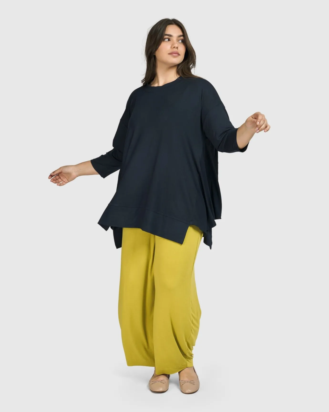 Women Alembika Plus<Essential Oversized Trapeze Top, Ocean