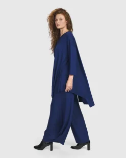 Women Alembika Plus<Essential Oversized Trapeze Top, Royal Blue