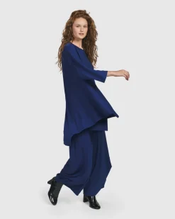 Women Alembika Plus<Essential Oversized Trapeze Top, Royal Blue