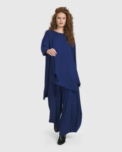 Women Alembika Plus<Essential Oversized Trapeze Top, Royal Blue