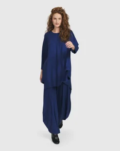 Women Alembika Plus<Essential Oversized Trapeze Top, Royal Blue