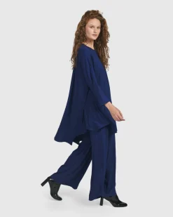 Women Alembika Plus<Essential Oversized Trapeze Top, Royal Blue