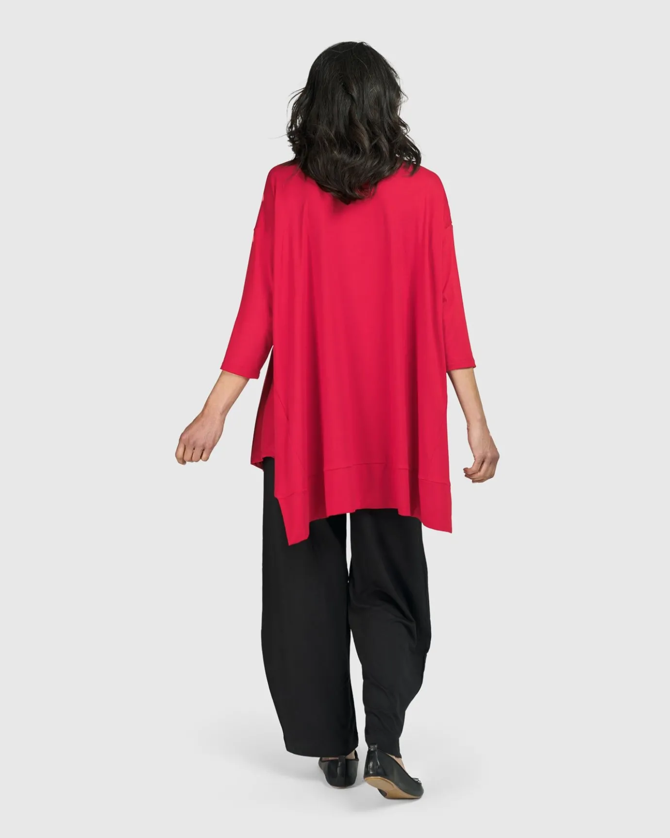 Women Alembika Tops & Tunics<Essential Oversized Trapeze Top, Red Rose